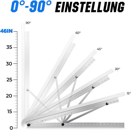 GLIESE Solarmodul Halterung 117 cm (2 Sets), Solarpanel Halterung,Balkonkraftwerk Halterungen ,Aluminiumlegierung PV-Module Halterung Solarmodul für 100W-600W,Verstellbarer Winkel Von 0°-90°, 0% MwSt.