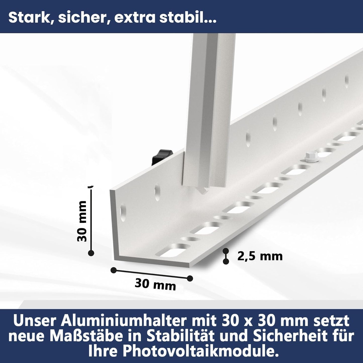 GLIESE Solarmodul Halterung 114 cm (2er-Set),Solarpanel Halterung,Balkonkraftwerk Halterung,Verstellbarer Winkel Von 0° bis 90°,Aluminium Halterungen Flachdach für 100 W-600 W, 0% MwSt.